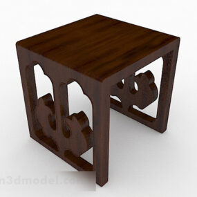 Chinese Design Wooden Stool 3d model