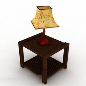Chinese Style Yellow Table Lamp Furniture 3d model