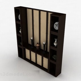 Wooden Home Display Cabinet 3d model