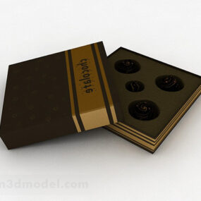 Modelo 3d de móveis de chocolate