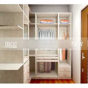 Cloakroom With Wardrobe Interior 3d model