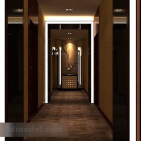 Club Corridor Interior 3d model