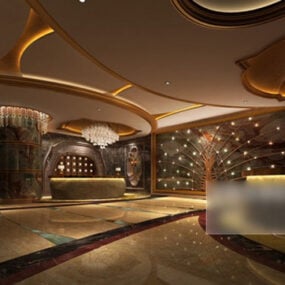 Night Club Lobby Interior 3d model