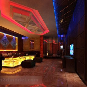 Club Room Private Room Interior 3d model