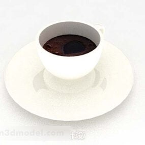 Cốc cà phê với mô hình 3d