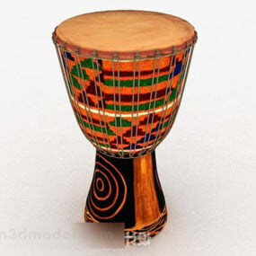 Kleur Afrikaanse trommel 3D-model