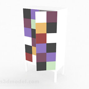 彩色衣柜家具3d模型