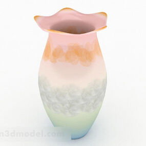 3д модель красочного горшка-вазы для украшения дома