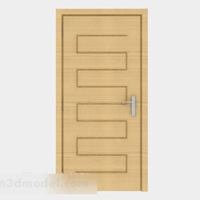 Common Yellow Solid Wood Door 3d model