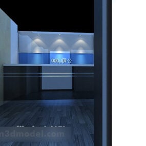 Interior de la recepción de la empresa modelo 3d