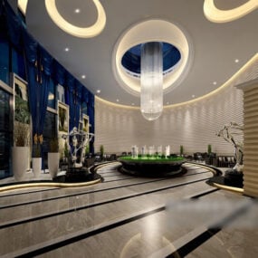 Company Lobby Ceiling Interior 3d model