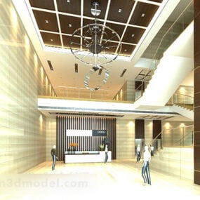 Company Lobby Reception Interior 3d model