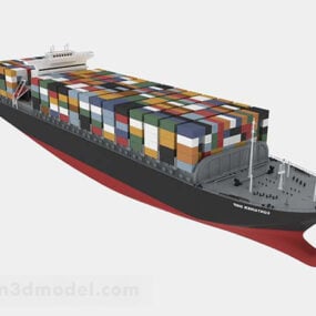 Enormt containerfartyg 3d-modell