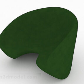 Sofá individual verde criativo V1 modelo 3d