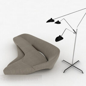 Décor de canapé simple de personnalité créative modèle 3D