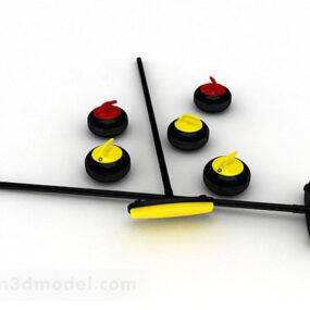 Curling modèle 3d