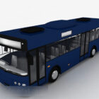 Tmavě modré autobusové vozidlo