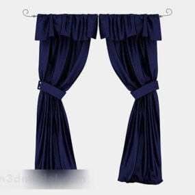 Dark Blue Curtain 3d model