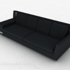 Granatowa minimalistyczna sofa dla wielu osób