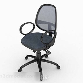 כסא משרדי כחול כהה דגם תלת מימד