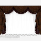Dark Brown Home Curtains
