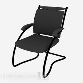 Chaise longue gris foncé modèle 3D