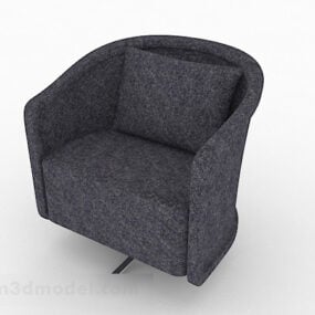 Model 3d Perabot Sofa Minimalis Kelabu Gelap