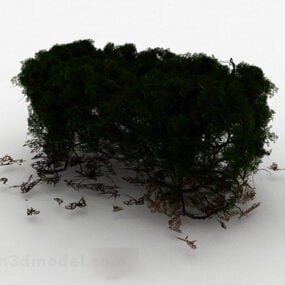 深绿色景观植物3d模型