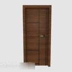 Dark Minimalist Solid Wood Room Door