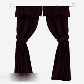 Dark Purple Curtain 3d model