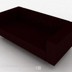 Red Minimalist Double Sofa Furniture 3d model