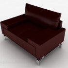 Dark Red Fabric Elegant Single Sofa