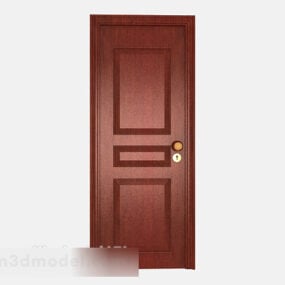 Dark Wood Door V1 דגם תלת מימד
