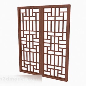 نموذج باب منزلق خشبي مجوف ثلاثي الأبعاد