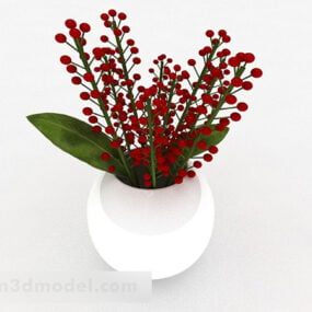 装饰椭圆形陶瓷花瓶3d模型