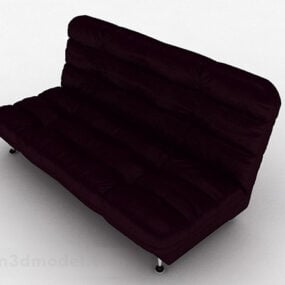 Modelo 3d de móveis para sofá duplo roxo profundo