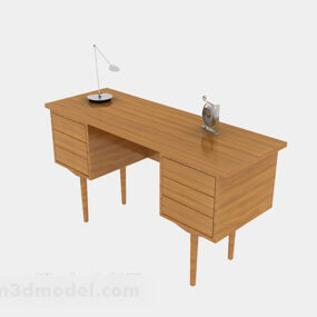 Muebles de escritorio de madera modelo 3d