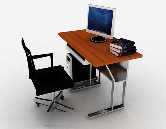 Desk And Chair Combination Free 3d Model Max Open3dmodel 331032