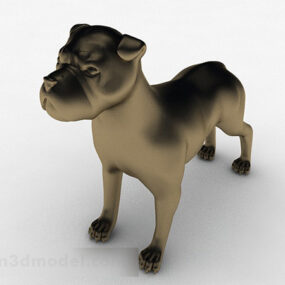 Modelo 3D de móveis para estátua de cachorro