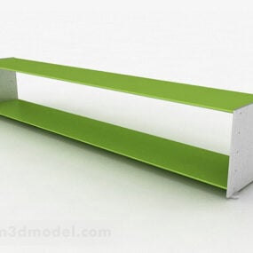 Dubbel lager grön hylla 3d-modell