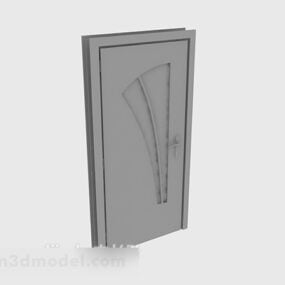 テクスチャなしの木製ドアの 3d モデルのダウンロード