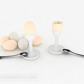 Αυγό με γυαλί τρισδιάστατο μοντέλο