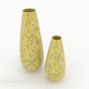 3д модель маленького комбинированного украшения вазы