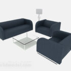 Elegant blå soffa