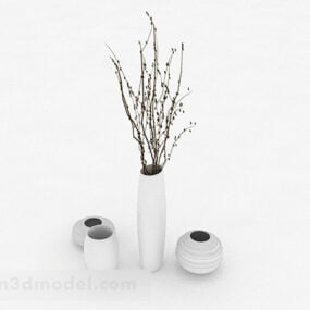 优雅的家居组合花瓶3d模型