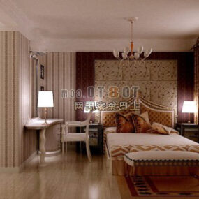 European Style Bedroom Decor 3d model