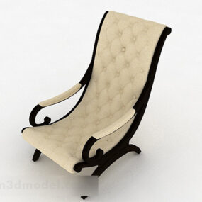 European Beige Tone Home Chair 3d model