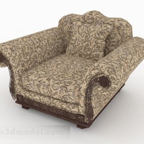 European Pattern Sofa Furniture Design 3d model