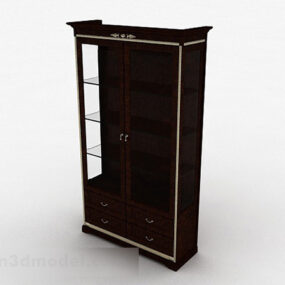 European Classical Display Cabinet 3d model