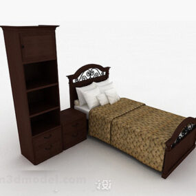 European Classical Single Bed 3d model